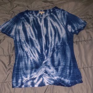 Women's Wonderly Blue Tie Shirt